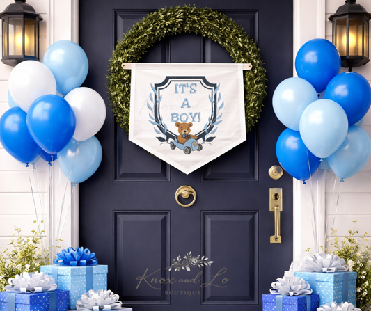 It's A Boy! Wreath Banner